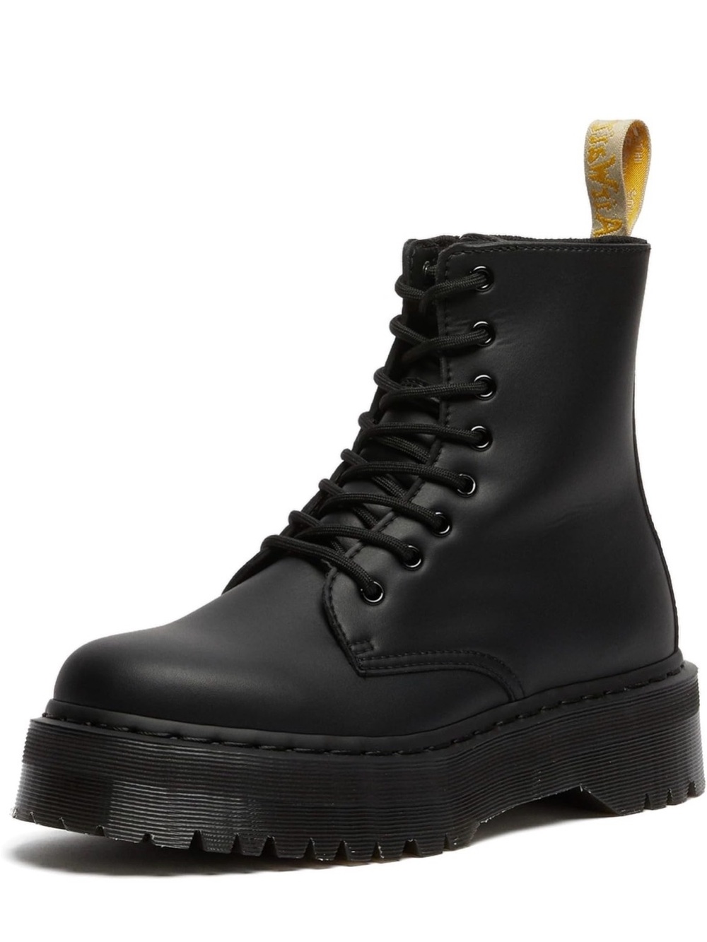 Dr. Martens Vegan Black Platform Combat Boot